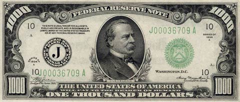 1000 dollars bill