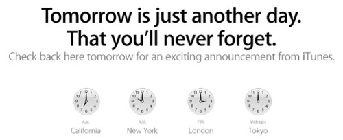 iTunes tomorrow