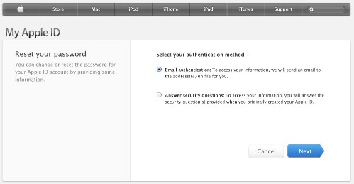 Сменить пароль Apple ID