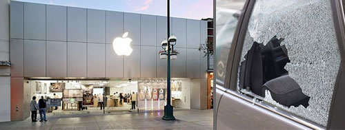 apple store кража из машин