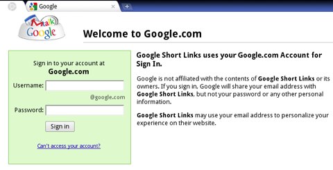 Chrome OS Short Links