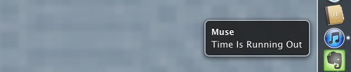 Dock itunes notification