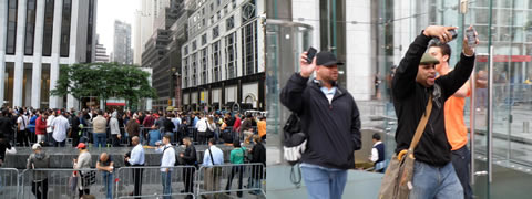 new iphone очереди у Apple Store