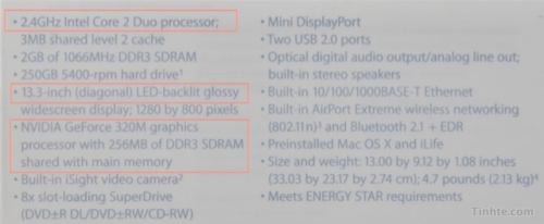 Характеристики обновленного MacBook