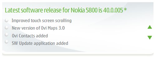 nokia 5800 прошивка 40.0.005