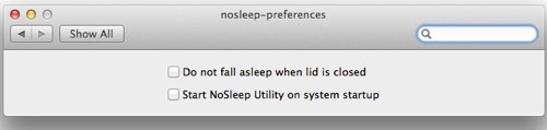 Nosleep prefpane