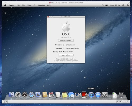 Os x mountain lion in parallels 1