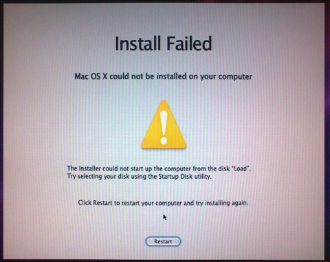rebel efi Mac OS install failed