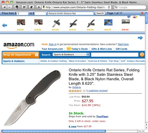 Расширение Safari eBay Spy