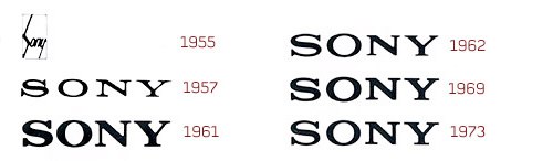 Лого Sony разных годов